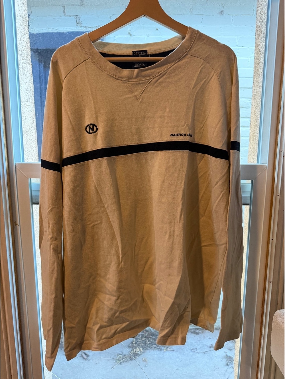 Nautica Jeans Company beige long sleeve shirt